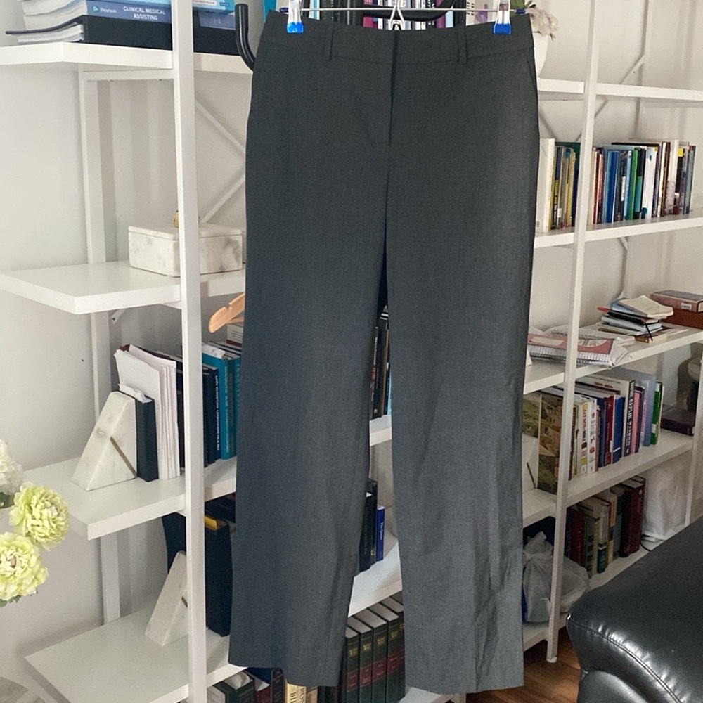 Ann Taylor Kate Fit Women's Dark Gray Pocket Dress Pants SZ 2